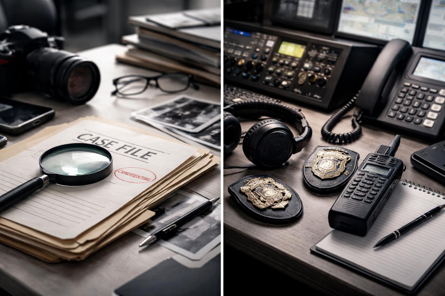 Legal Authority Differences Between Private Investigators and Emergency Services - visual illustration