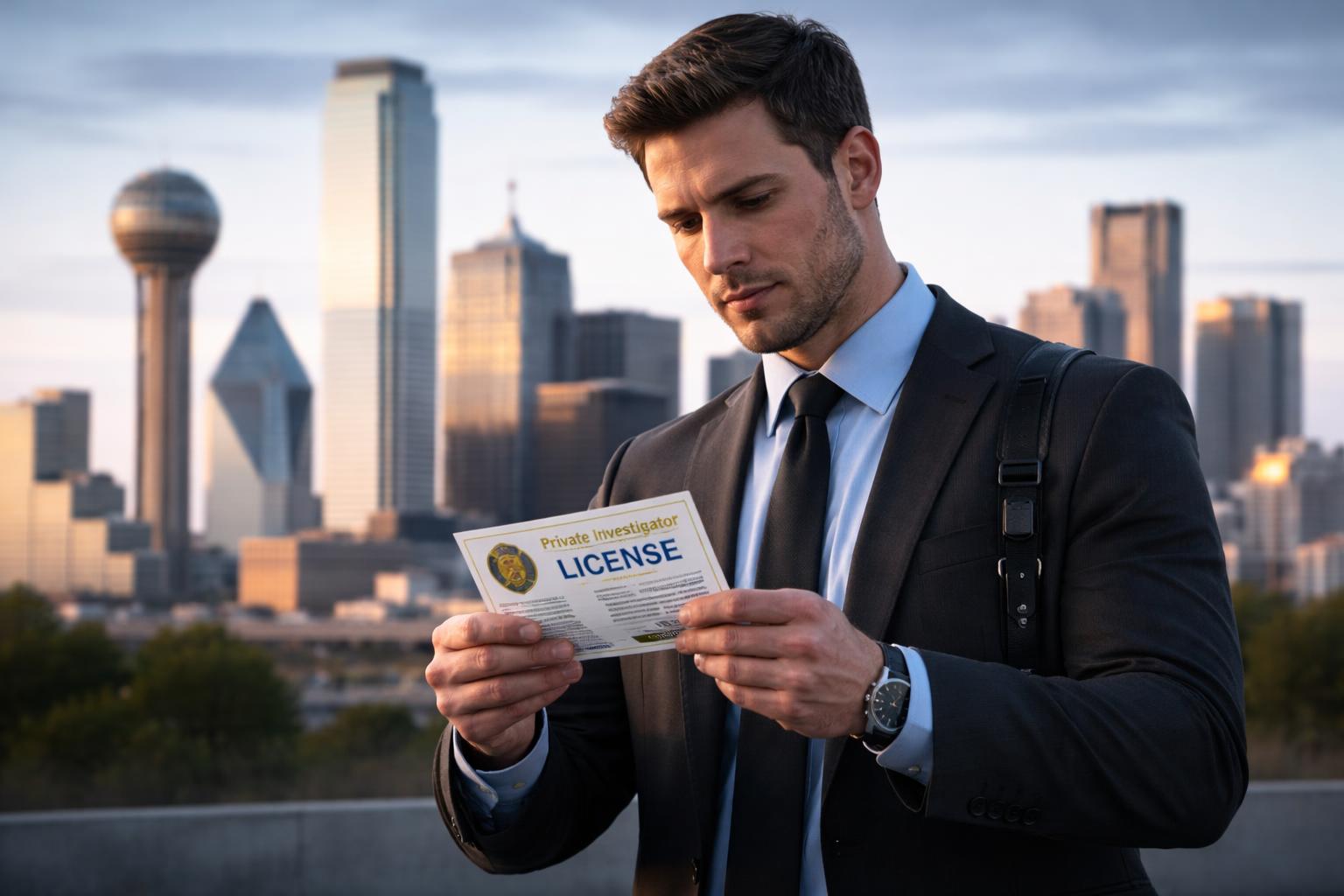 Texas Licensing Requirements and Verification Process for Private Investigators - visual illustration