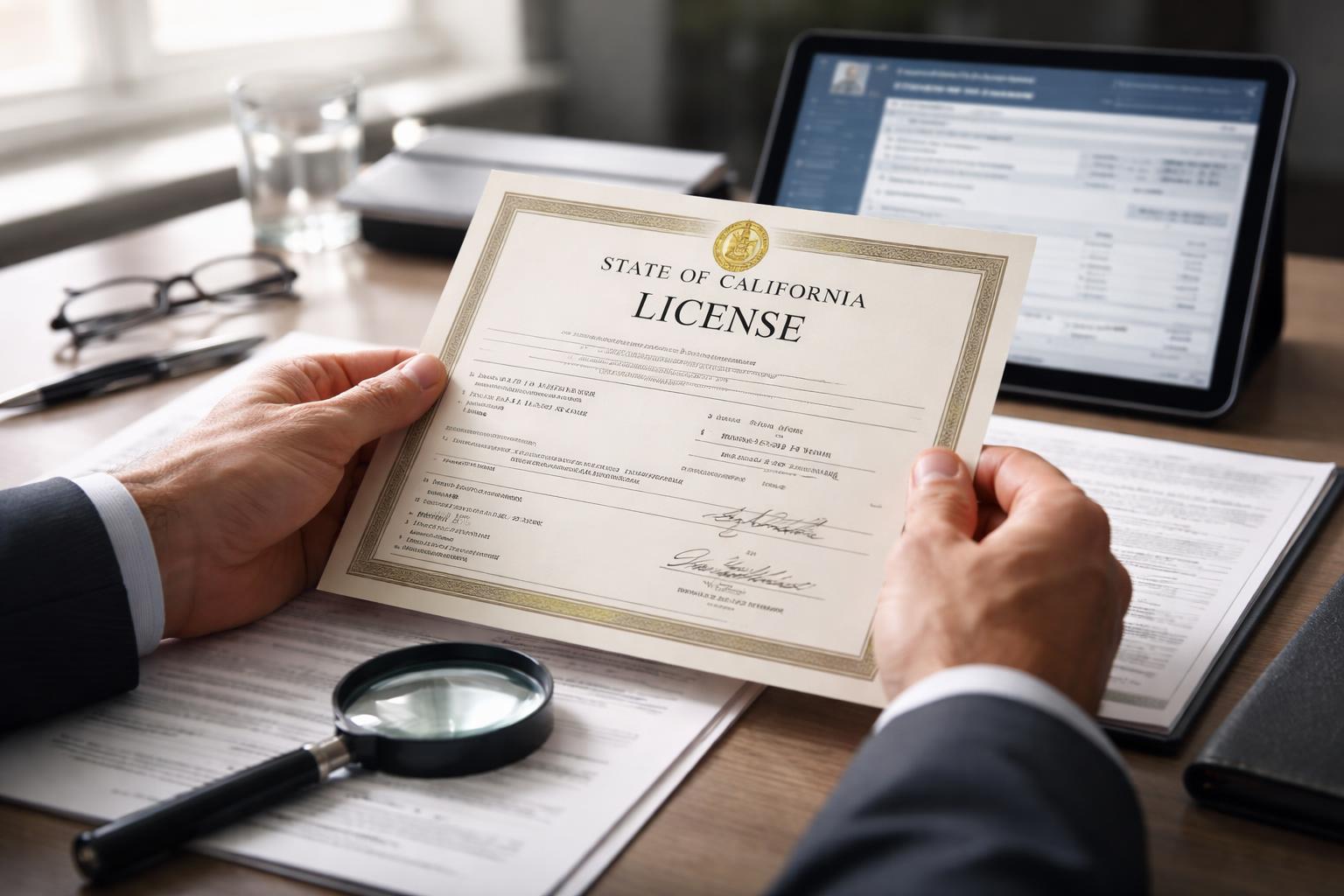 California BSIS Licensing Requirements and Verification Process - visual illustration